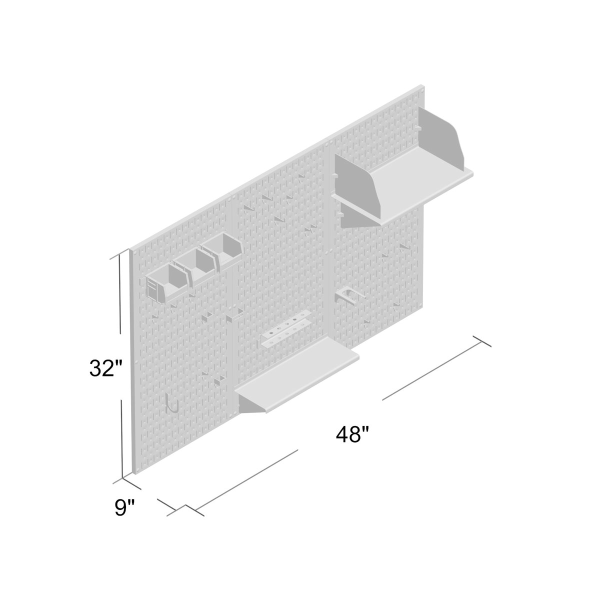 Wall Control Pegboard Standard Tool Storage 32" H x 48" W Kit & Reviews